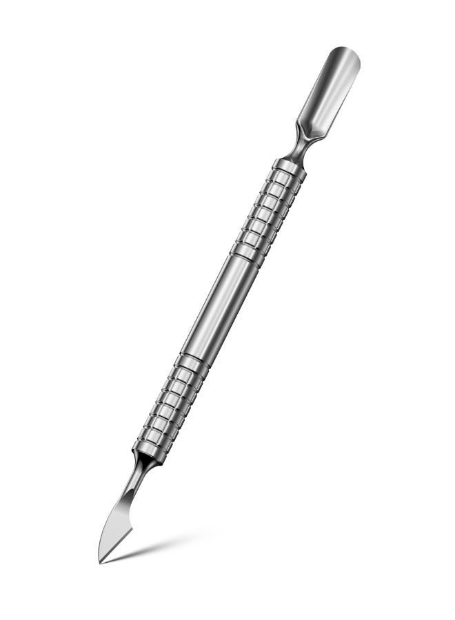 FERYES 2025 Upgraded Dual Head Cuticle Pusher Remover Tool Curved Chisel Edge Stainless Steel Ergonomic NonSlip Handle for Professional Salon Home Manicure Nail - Image 2
