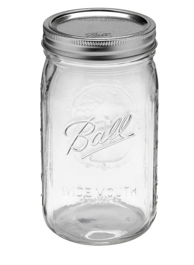 Ball Quart (32oz) Jar with Silver Lid, Wide Mouth, 1 Jar - Image 1