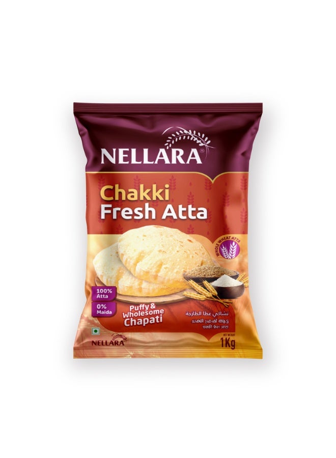 Nellara Chakki Fresh Atta 1 Kg