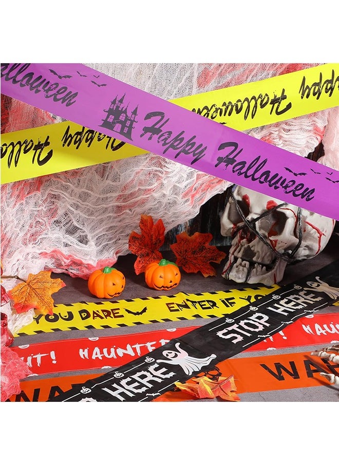 Halloween Decorations, 5PCS Halloween Caution Tape Decoration, 45M Warning Tape Bundle, Decoration for Halloween Party