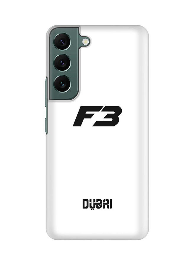 Stylizedd Case for Samsung Galaxy S22+ 5G Slim Snap Classic Series Shield Matte Finish Print -  Faz3 Dubai White - Image 1