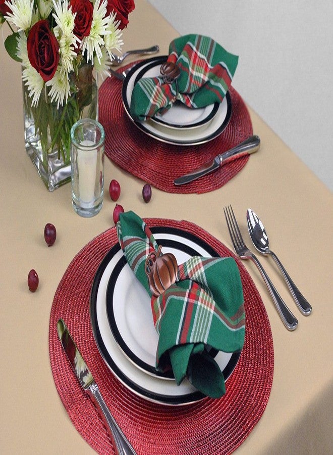 DII Christmas Thanksgiving Holiday Tabletop Décor Collection Decorative Napkin Ring Holder Set, 2" Diameter, Rustic Harvest Pumpkin, 6 Piece - Image 5