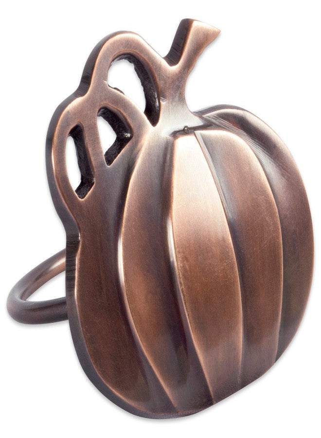 DII Christmas Thanksgiving Holiday Tabletop Décor Collection Decorative Napkin Ring Holder Set, 2" Diameter, Rustic Harvest Pumpkin, 6 Piece - Image 2