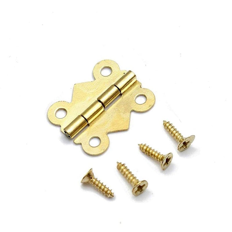 DIY Crafts CTDIYHI26452 10pcs Mini Butterfly Door Hinges Gold Silver Bronze Cabinet Drawer Jewellery Box Decorate Hinge for Furniture - Image 3