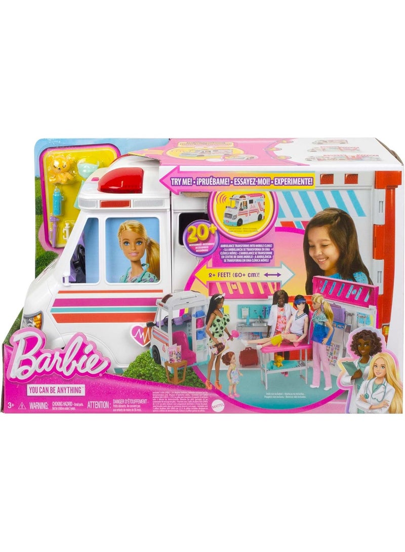 Barbie Care Clinic Vehicle Playset HKT79 - Image 1