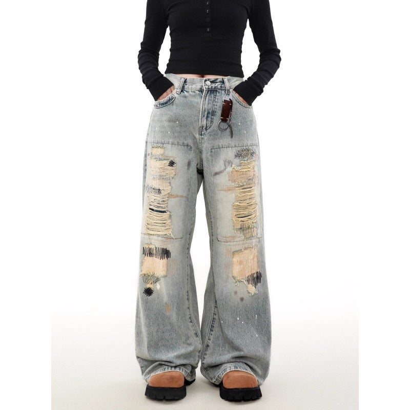 Unisex Classic Denim Jeans Loose Fit Daily Outdoor Wear - Image 4