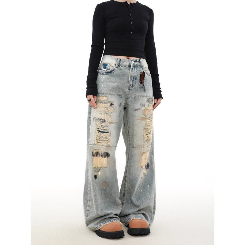 Unisex Classic Denim Jeans Loose Fit Daily Outdoor Wear - Image 5