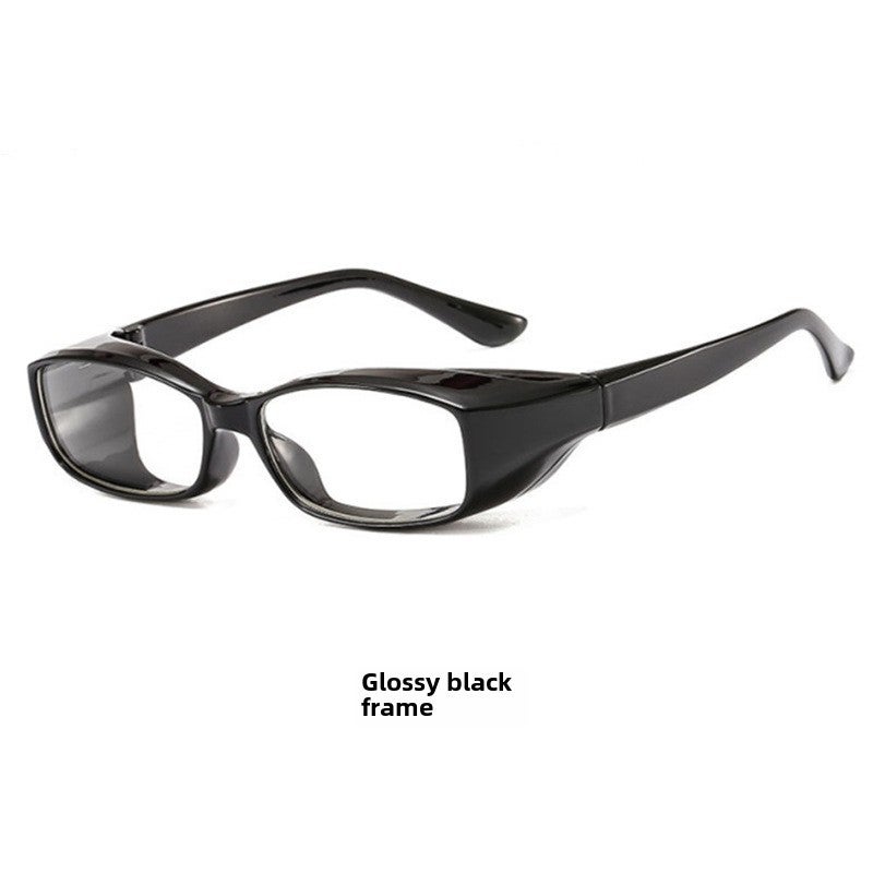 Generic Trendy Transparent Anti-Fog Safety Goggles Bright black frame (anti-fog)