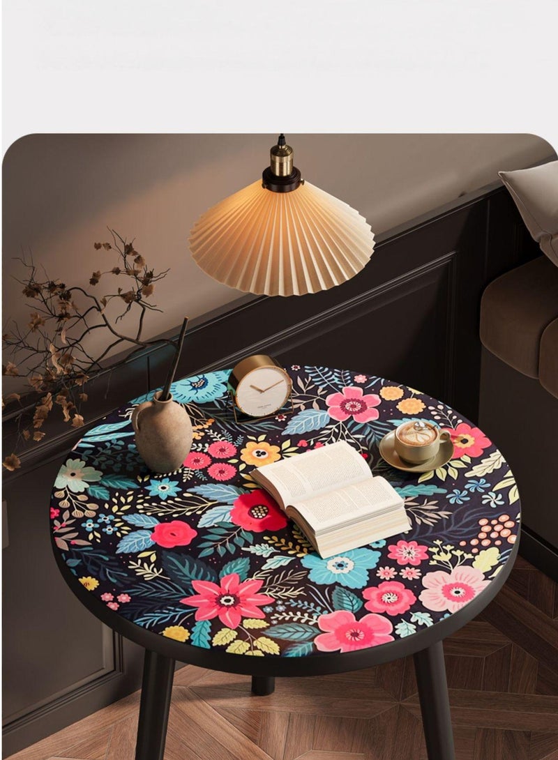 XICEN Patio Coffee Tables ,Mini Round Side Table,Retro pattern Round End Tables for Couch ,Patio,Living Room,Balcony(L40*H46cm) - Image 4