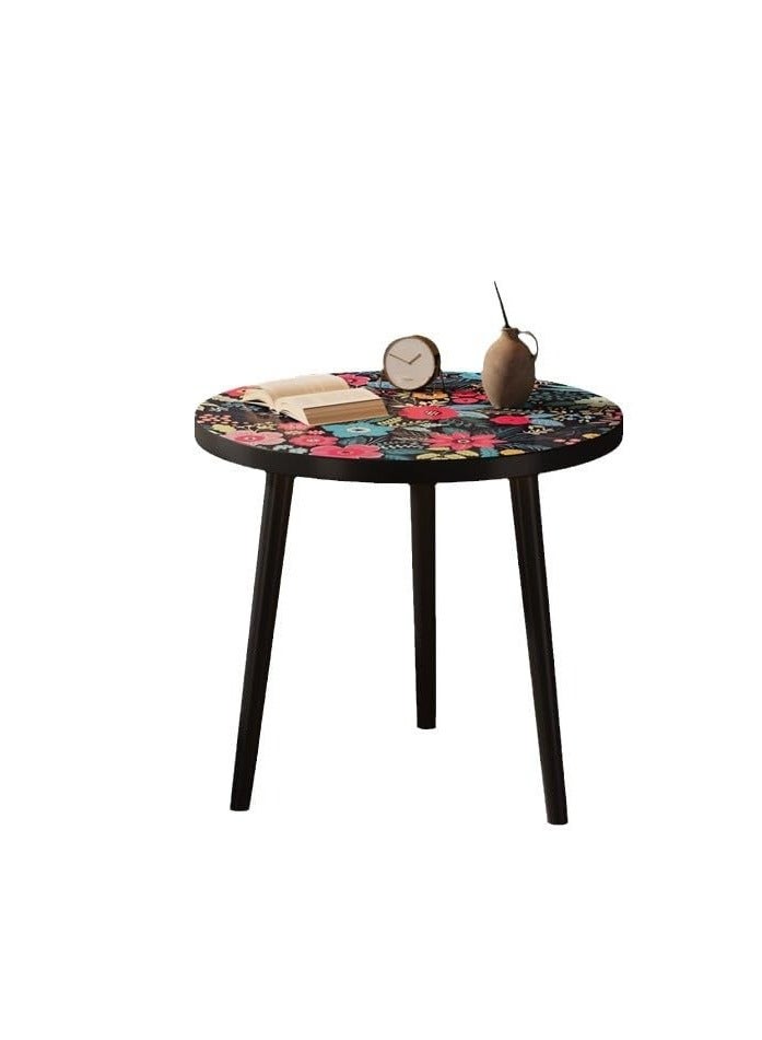 XICEN Patio Coffee Tables ,Mini Round Side Table,Retro pattern Round End Tables for Couch ,Patio,Living Room,Balcony(L40*H46cm) - Image 2