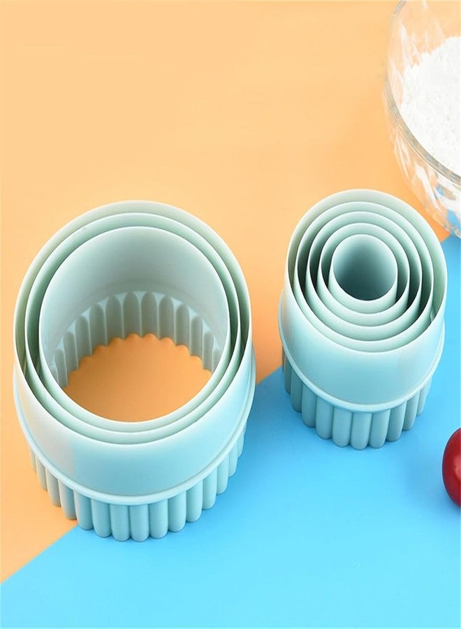 Much Hotter Round Cookie Cutters Set, 8 Pieces, Double-Sided Biscuit Cutters, 1.1-3.85 Inch Sizes, Mint Green - Image 4