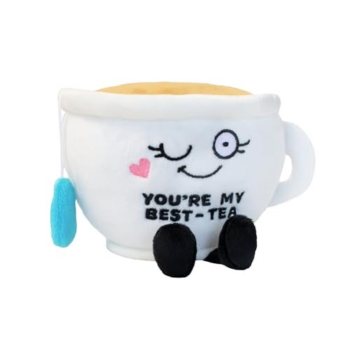 Punchkins Teacup Plushie Youre My BestTea Punny Teacup Plush Gift for Best Friend Food Plush Toy for Gifting - Image 1