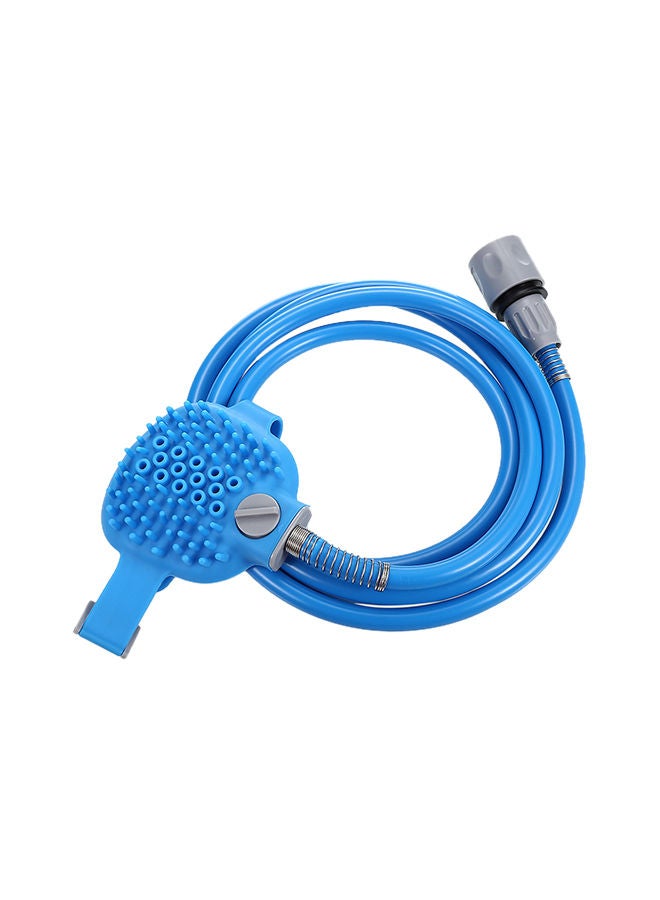 NIBEMINENT Pet Bathing Tool Combination of Shower Sprayer and Scrubber Blue 20 x 5 20cm