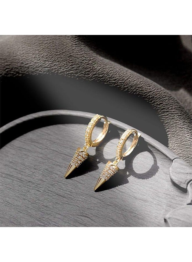 Mevecco Women Gold Huggie Hoop Earrings Dangle Drop 14K Gold Filled Small Boho Beach Simple Delicate Handmade Hypoallergenic Jewelry Gift - Image 5