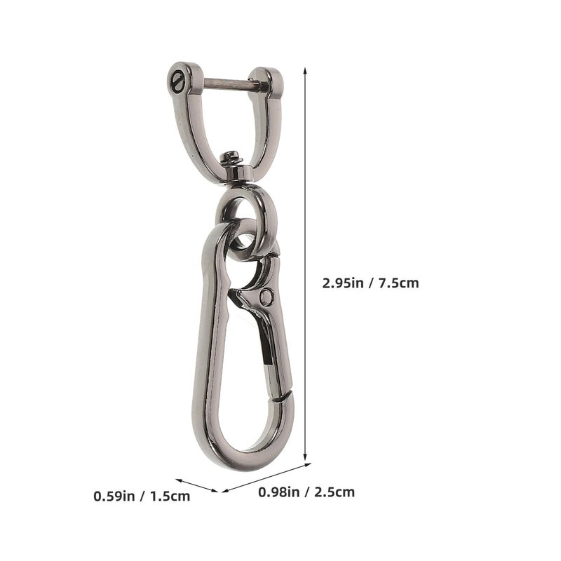 4 Pack Zinc Alloy Quick Release Keychain Carabiner Round Anti Lost Key Holder For Men And Women - Image 3