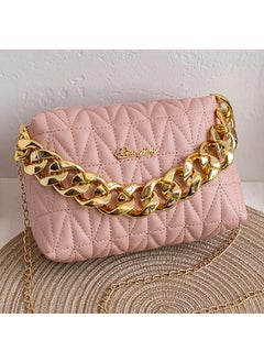 2022 Diamond Quilted Handbags Chic Square Chain Bags Pink