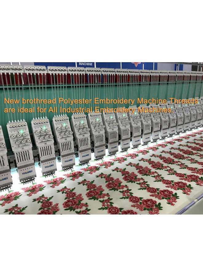 New brothreads - 40 Options- Various Assorted Color Packs of Polyester Embroidery Machine Thread Huge Spool 5000M for All Embroidery Machines -1Black+1White - Image 5