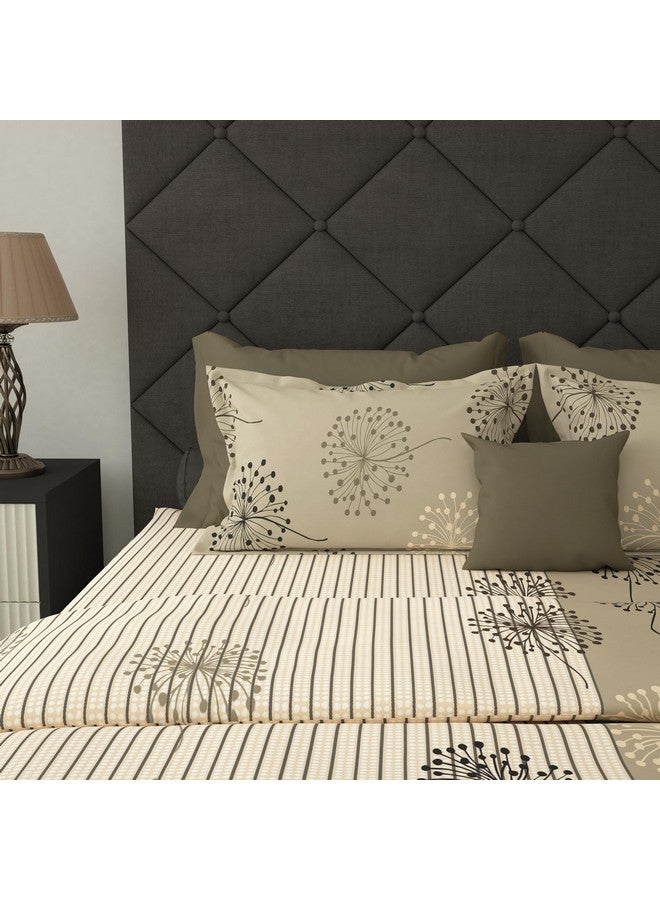 Story@Home Bedsheet for Double Size Bed | 186 TC | Beige | Floral | 1 Piece Cotton bedsheet for Double Size Bed with 2 Pillow Covers (225 x 250 cm) Perfect for Home Decor & Gifting | Cotton bedsheet - Image 4