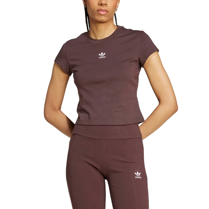 Adidas ESS SLIM TEE Brown Originals Women T-SHIRTS