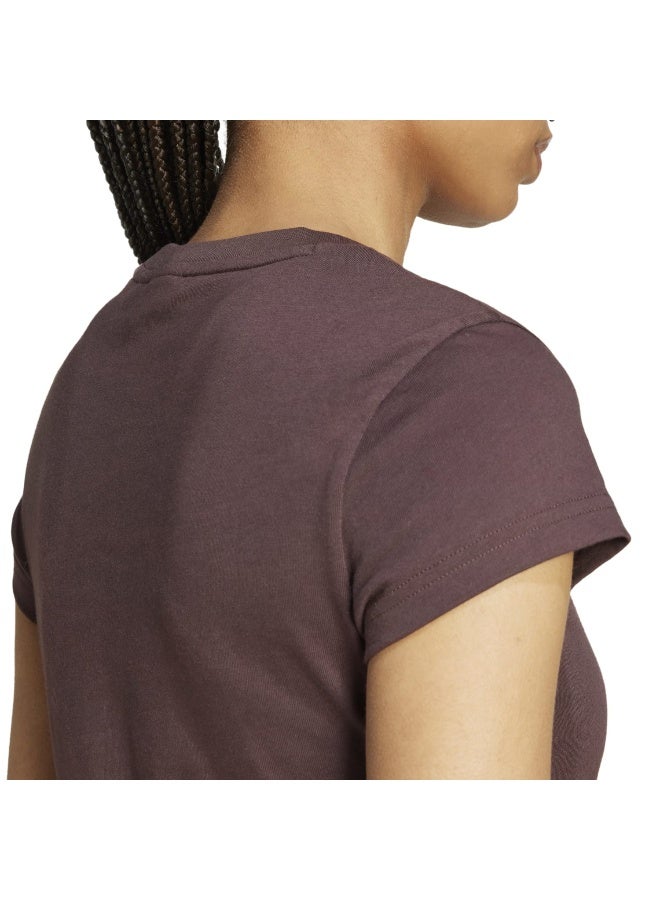 Adidas adidas ESS SLIM TEE Brown Originals Women T-SHIRTS  - Image 5