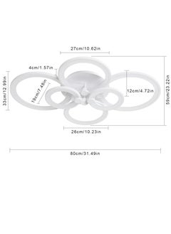 Comely Ceiling Light Led Modern Design Circle Rings Cold White Ceiling Lamp for Living Room Bedroom  - Image 2