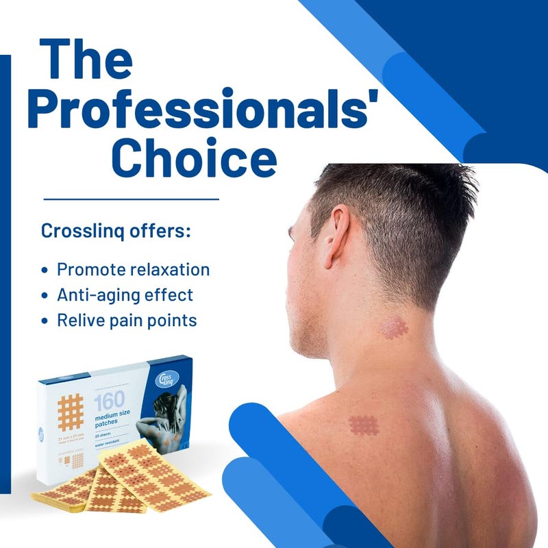 CureTape CrossLinq Acupressure Patches | Acupuncture Patch for Scars & Muscle Pain | Crosshatch Pain Patches | Non-Elastic Crosspatches | Small | (Pack of 240) - Image 3