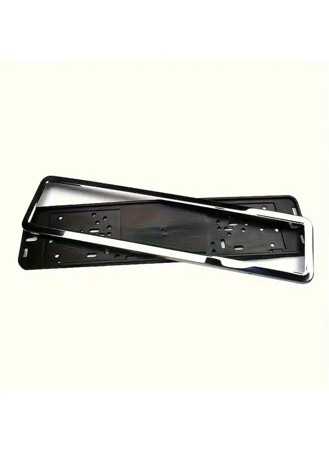 Stainless Steel European License Plate Frame 1pc Waterproof Rust Resistant - Image 3