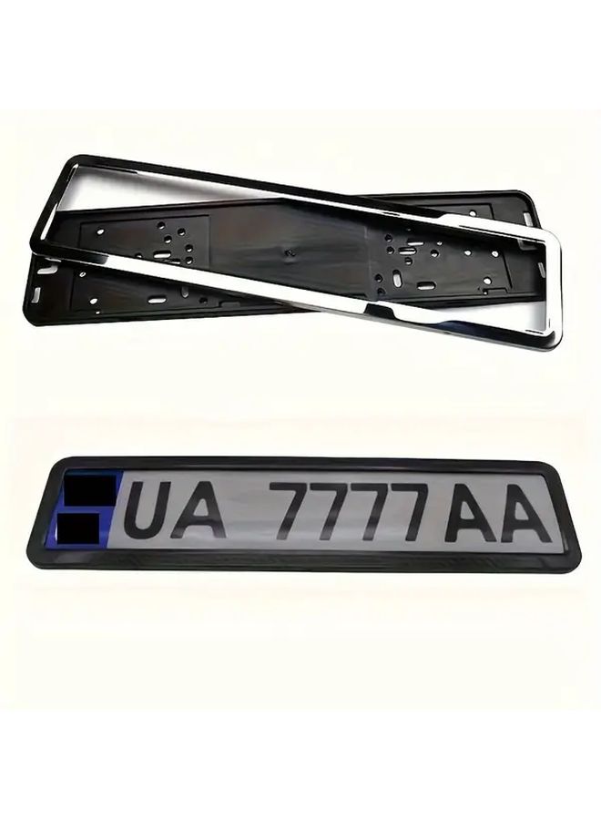 Stainless Steel European License Plate Frame 1pc Waterproof Rust Resistant - Image 5