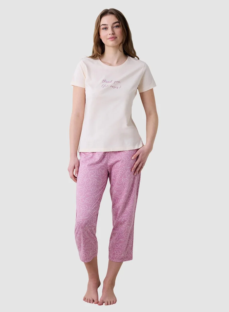 Penti Roses Capri Cotton Pyjama Set