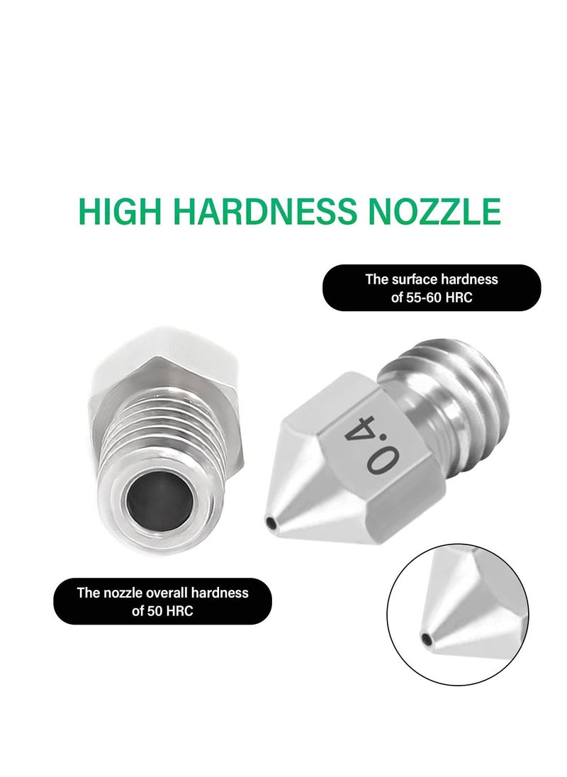 SYOSI - 25PCS 3D Printer Extruder Nozzles Hardened Steel, Stainless Steel, Brass High Temperature Pointed Wear Resistant Nozzle 0.2 0.3 0.4 0.5 0.6 0.8 1.0 mm, for CR-10, Ender 3/ Ender3 pro, Prusa i3 - Image 1