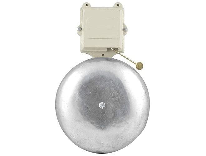 MME Metal Automatic School Timer Gong Bell, 6 inch (Silver) - Image 1