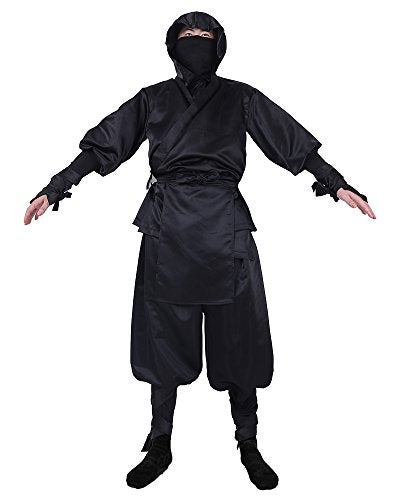 Cosplay.fm Men's Black Ninja Suit Ninja Cosplay Costume for Adult Halloween (L) - Image 2