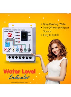 Microtail Microtail ABS Water Level Indicator with Alarm on Tank Full with 5 Sensors Single Phase 230V AC  - Image 3