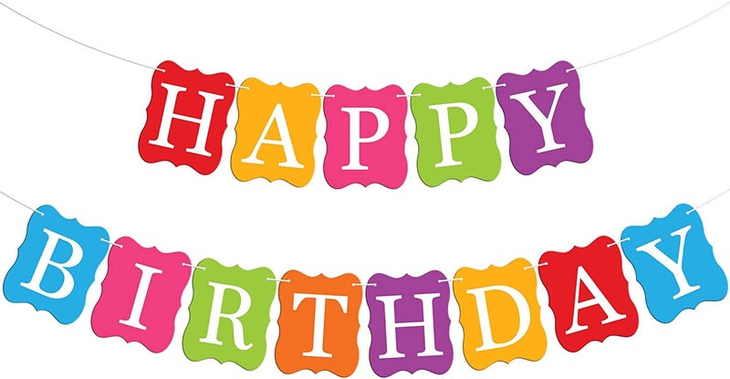 MANGO Big Rainbow Happy Birthday Banner  Large 10 Feet NO DIY  Shiny Foil Happy Birthday Banner Bunting  Rainbow Birthday Banner for Men and Women  Happy Birthday Sign for Happy Birthday Decorations - Image 2