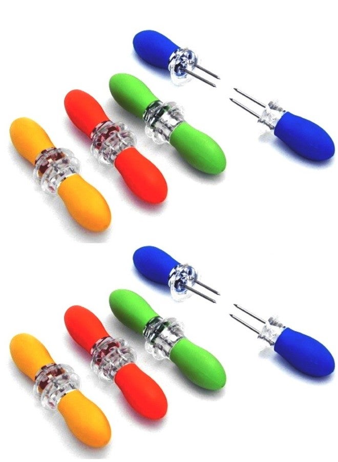 Chef Craft Interlocking Jumbo Corn Holder 4 pair (2 Packs) - Image 1