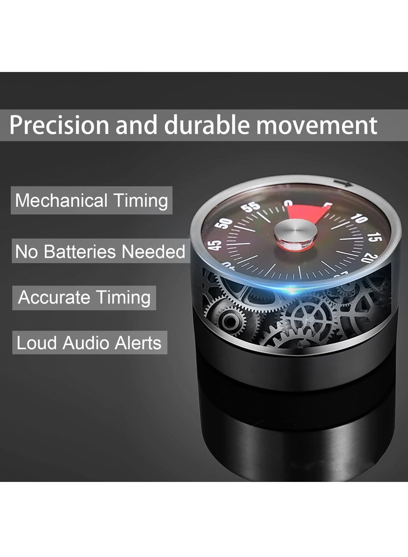 Hihonor 60-Minute Visual Timer, Mechanical Countdown Timers Kitchen Timer, Classroom Teaching Clock for Teaching, Meeting, Cooking, Working - Image 5