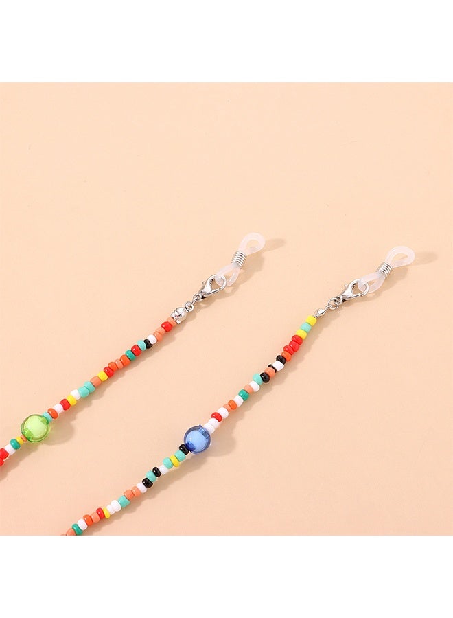Color Beaded Eyeglass Chain Mask Holder, Relieve Ear Pressure Acrylic Bead Face Mask Strap, Anti Lost Glasses Chains Necklace - Image 2