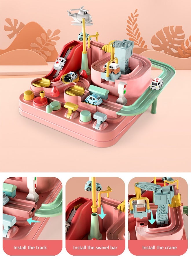 ألعاب مغامرات السيارات ألعاب تحدي السيارات ألعاب حلبة سباق للأطفال ألعاب مواقف السكك الحديدية مغامرات تحدي السيارات مع 3 سيارات صغيرة - Image 4
