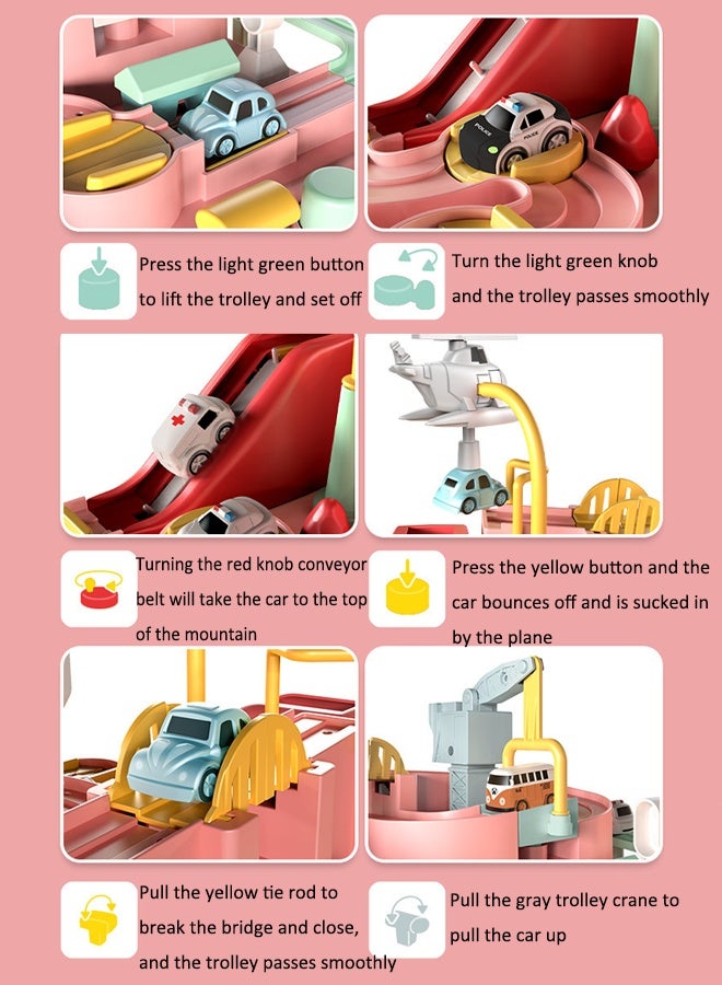 ألعاب مغامرات السيارات ألعاب تحدي السيارات ألعاب حلبة سباق للأطفال ألعاب مواقف السكك الحديدية مغامرات تحدي السيارات مع 3 سيارات صغيرة - Image 5