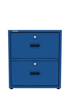 RIGID Steel 2 drawers Storage Cabinet  Blue 50x45x45cm  - Image 3
