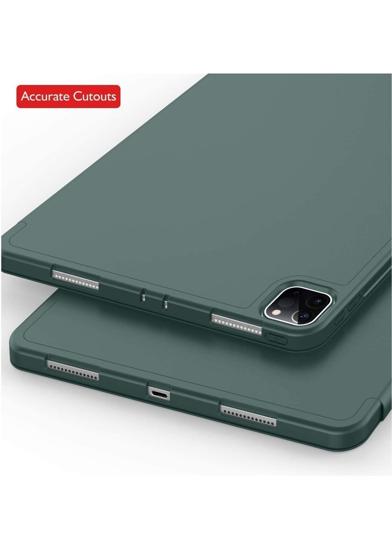 SmartGrist iPad Pro 12.9 Case 2020 with Pencil Holder (4th Generation), Premium Protective Case Cover with Soft TPU Back and Auto Sleep/Wake Feature for 2020/2018 iPad Pro 12.9 (Midnight Green) - Image 3