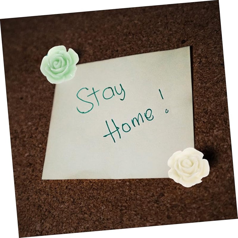 دبابيس دفع على شكل زهرة بيضاء 30 قطعة دبابيس حائط متعددة الوظائف - Image 3