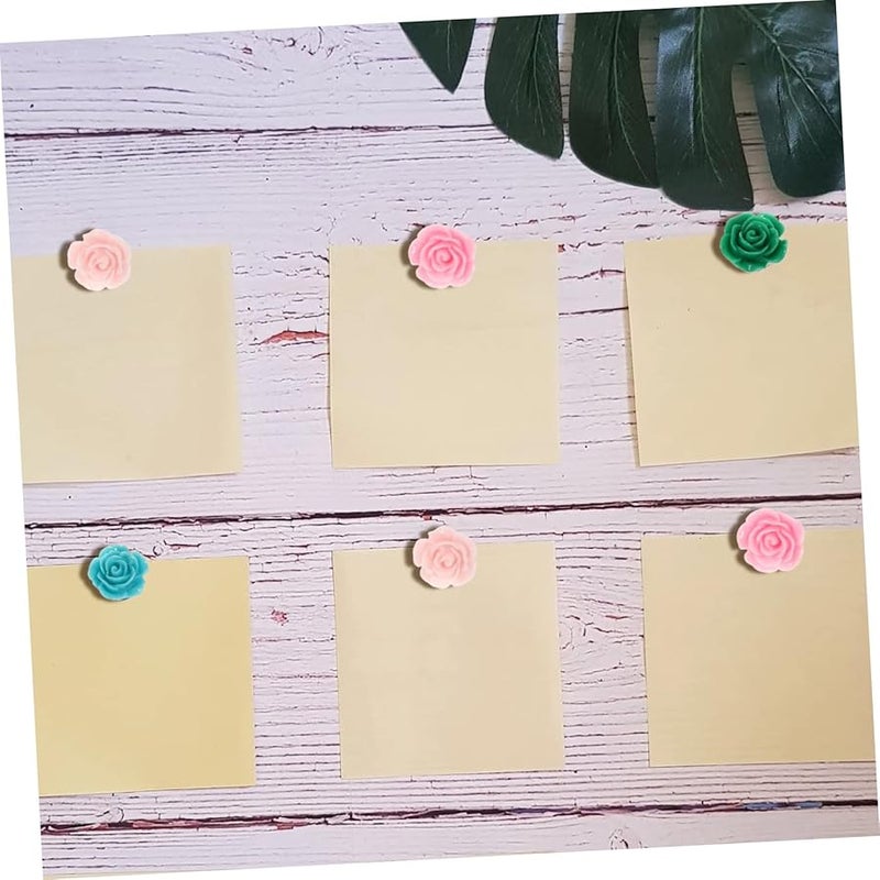 دبابيس دفع على شكل زهرة بيضاء 30 قطعة دبابيس حائط متعددة الوظائف - Image 4