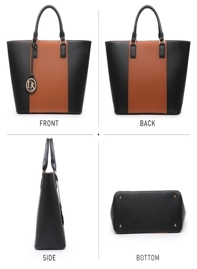 Dasein Satchel Purse Handbag for Women Large Shoulder Work Tote Bag With Matching Wallet - Image 3