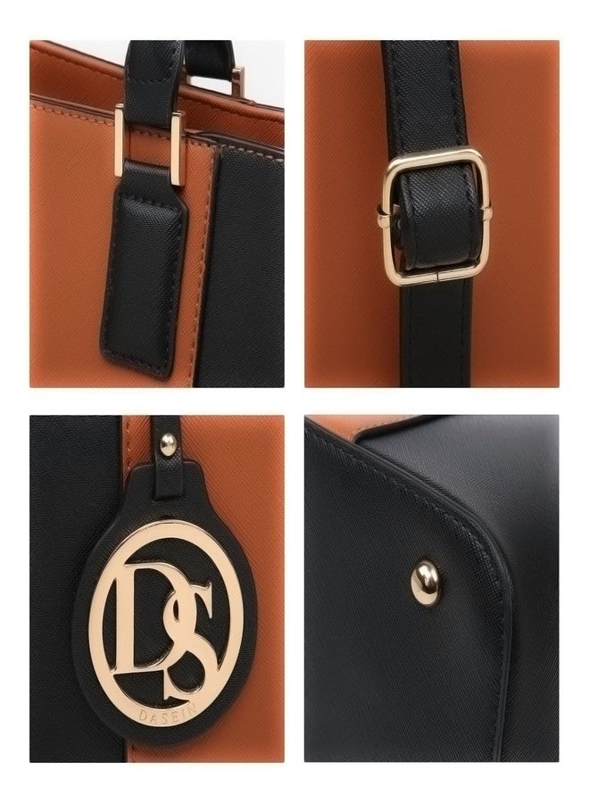 Dasein Satchel Purse Handbag for Women Large Shoulder Work Tote Bag With Matching Wallet - Image 4