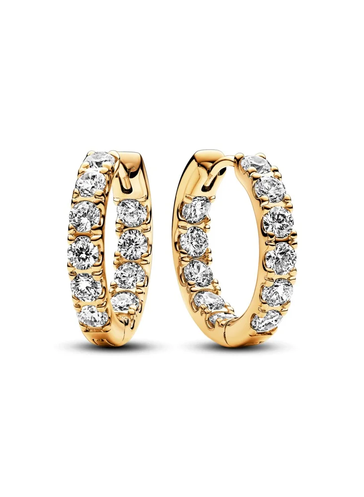 PANDORA Sparkling Row Eternity Hoop Earrings