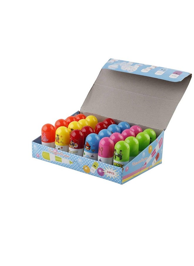 Parteet - PARTEET New Cane Shape Ball Pens with Keychain - Pack of 24Pcs for Return Gifts for Kids - Image 1