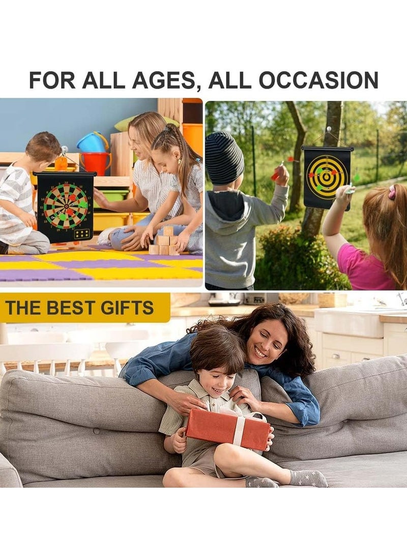 Oasisgalore - Double Sided Magnetic Dart Board with 6 Red and Green Dart Arrows - Image 1