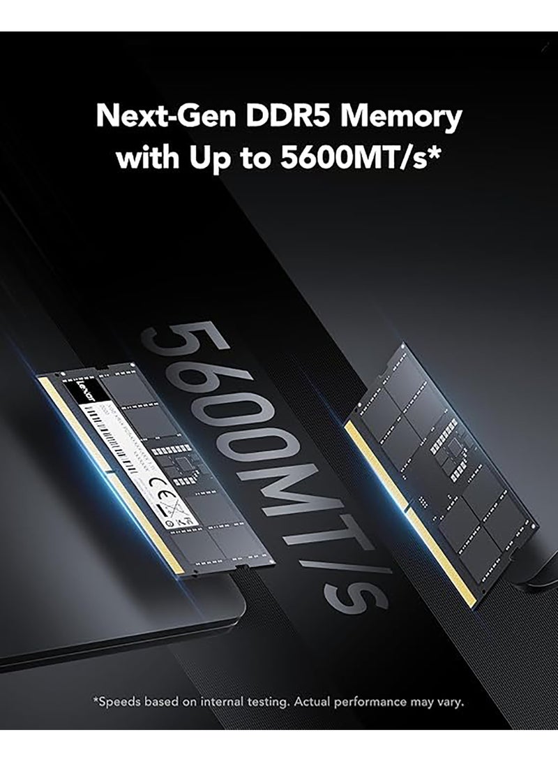 Lexar DDR5 32GB So-DIMM 5600Mbps, CL46, 1.1V- BLISTER Package 32 GB - Image 2