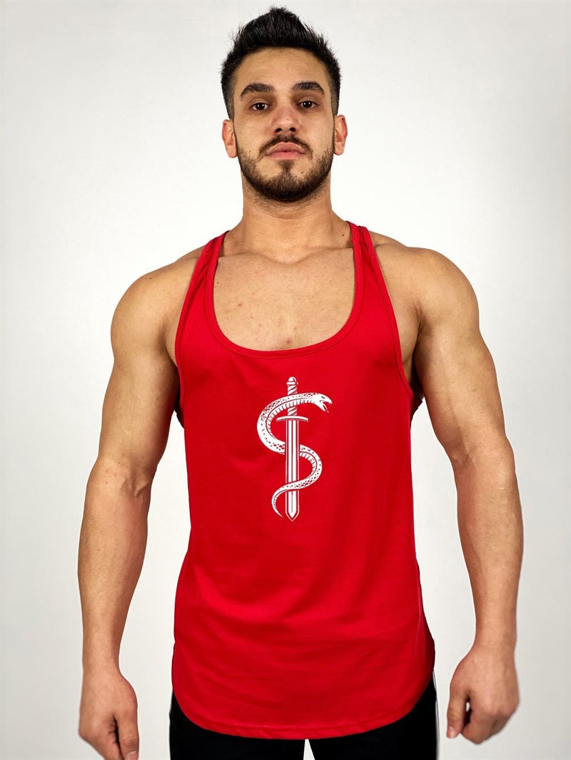 Black İstanbul Black Istanbul Snake's Sword Printed Tank Top 